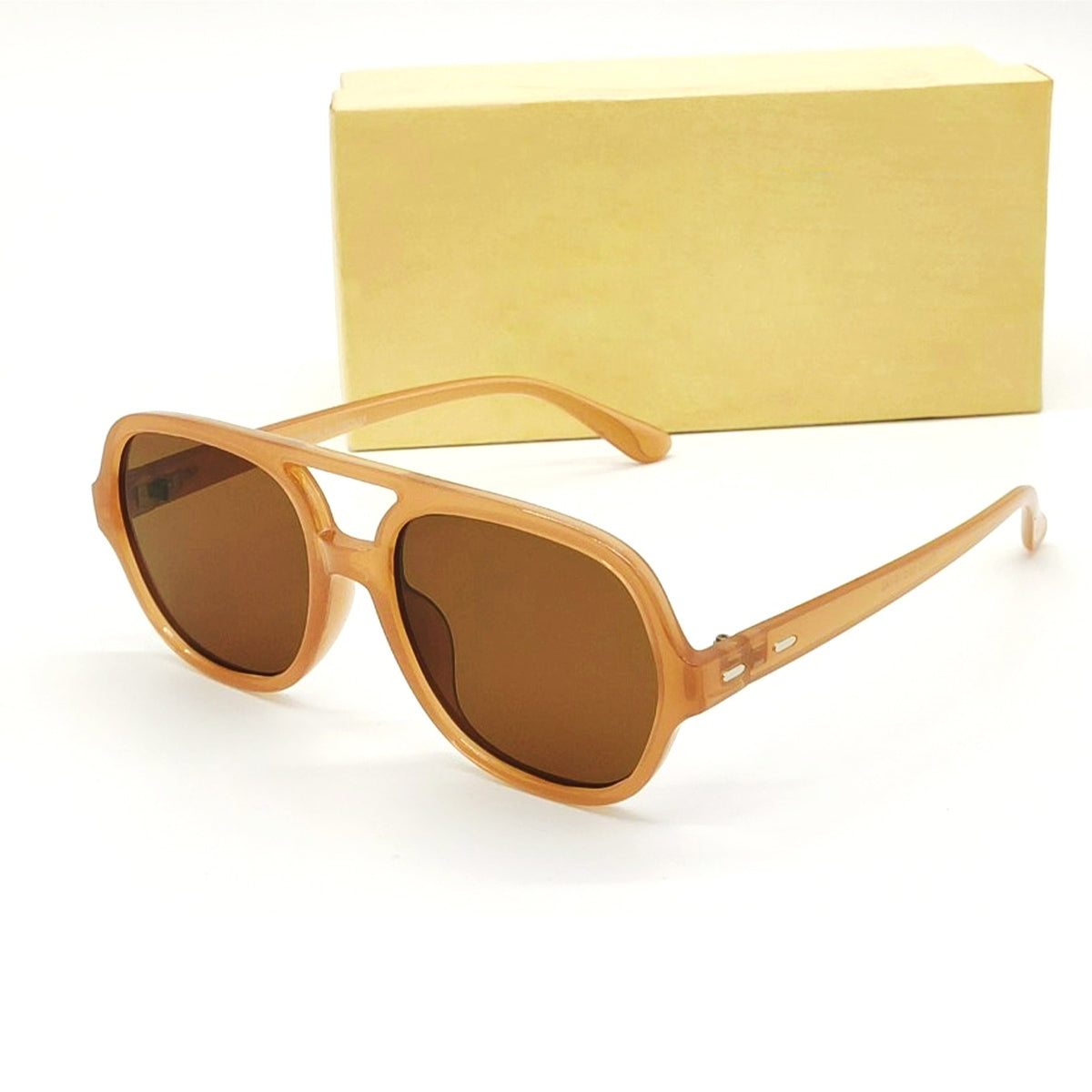 Brown GTA Square Sunglasses (SUN-GC-3340-BRN1BRN) - SWASTIK CREATIONS The Trend Point SWASTIK CREATIONS The Trend Point