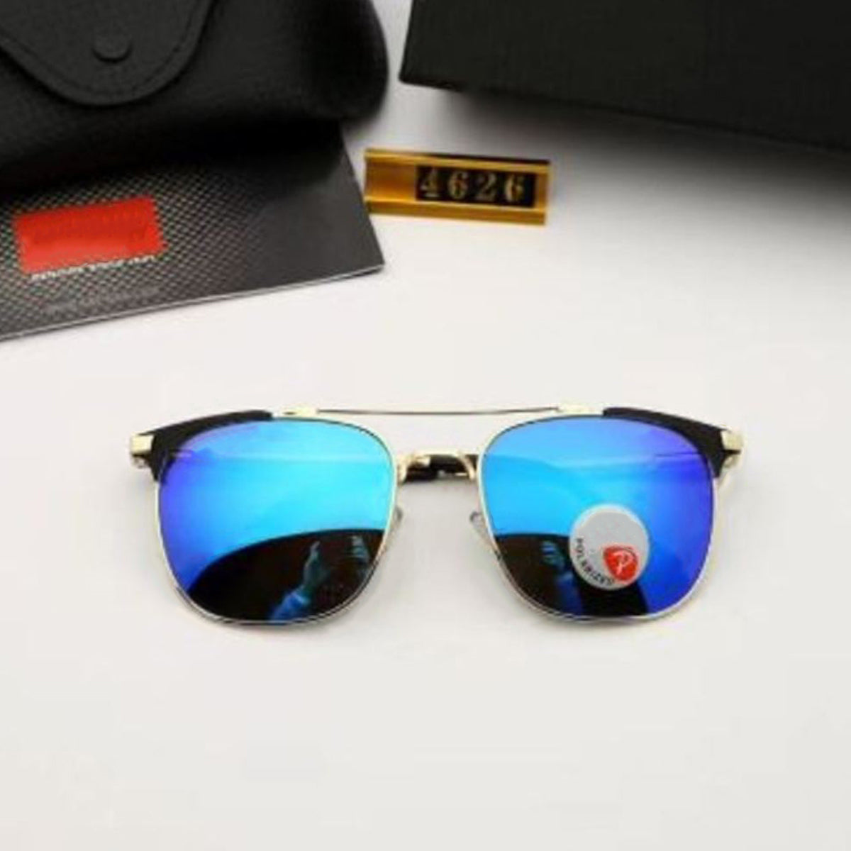 LK4626 inter Square Sunglasses (SUN-RN-4626-BLU3GLD-P)