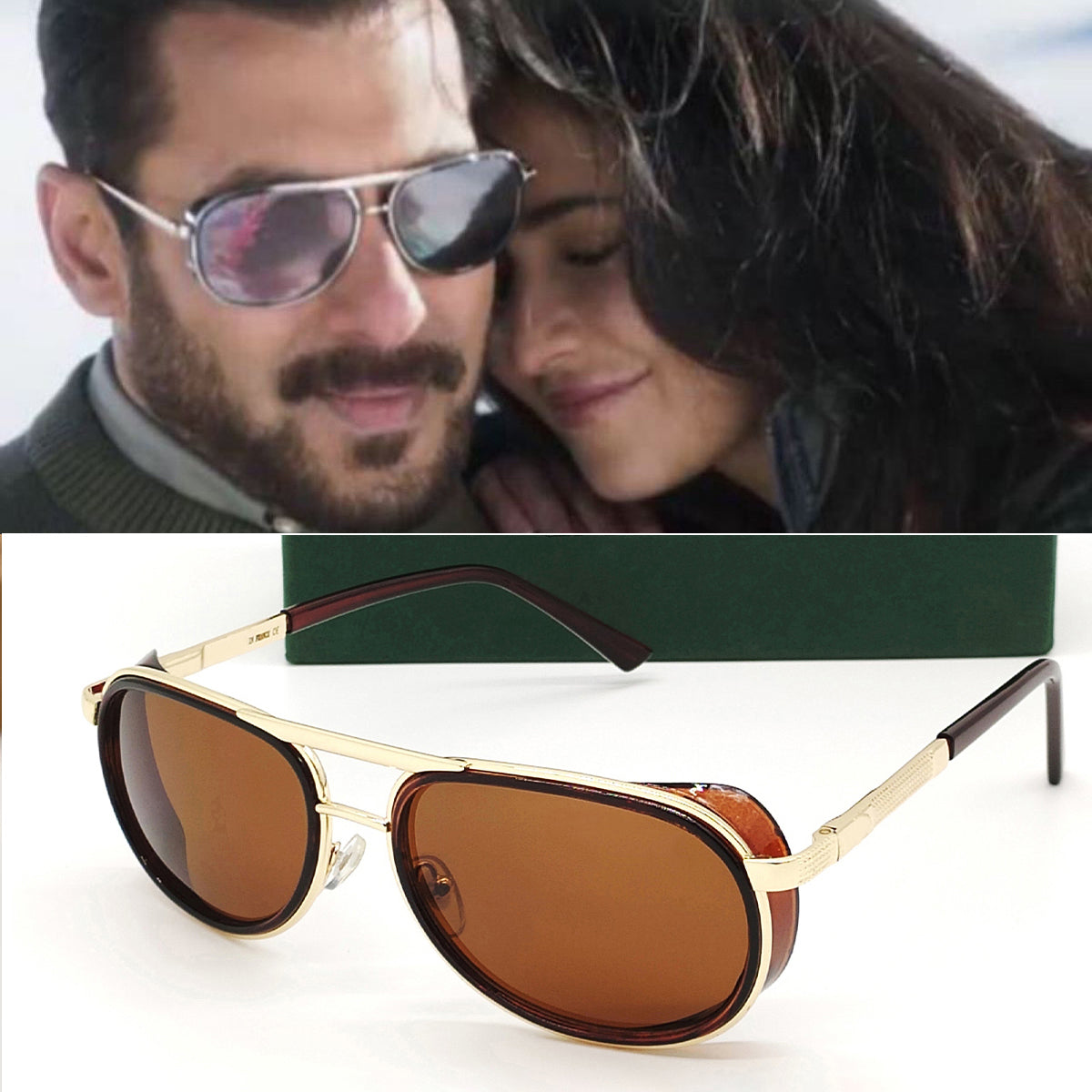 Brown Speciale Oval Sunglasses (SUN-LC-0179-BRN1GLD) - SWASTIK CREATIONS The Trend Point SWASTIK CREATIONS The Trend Point