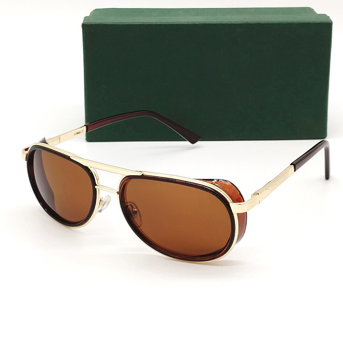 Brown Speciale Oval Sunglasses (SUN-LC-0179-BRN1GLD)