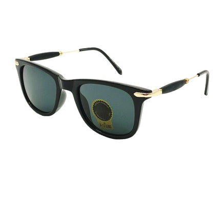 Black Enigte Square Sunglasses (SUN-RN-2148-BLK1GLD-M)