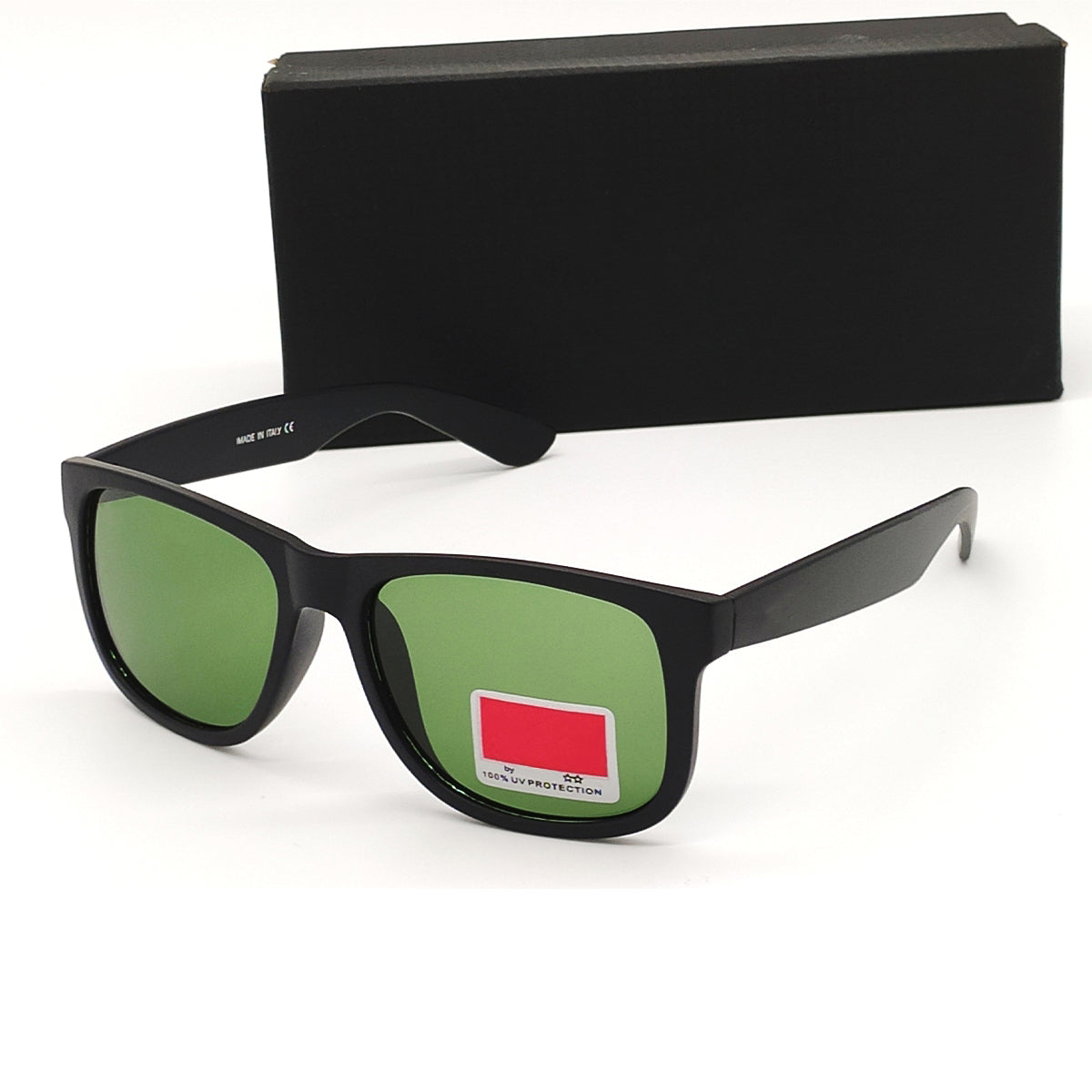 Green Fangpo Square Sunglasses (SUN-RN-2140-GRN1BLK-P) SWASTIK CREATIONS The Trend Point