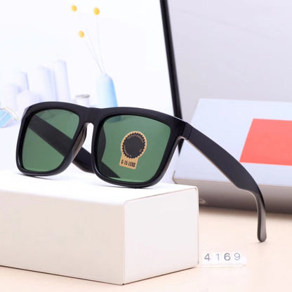 Green Fangpo Square Sunglasses (SUN-RN-2140-GRN1BLK-P)