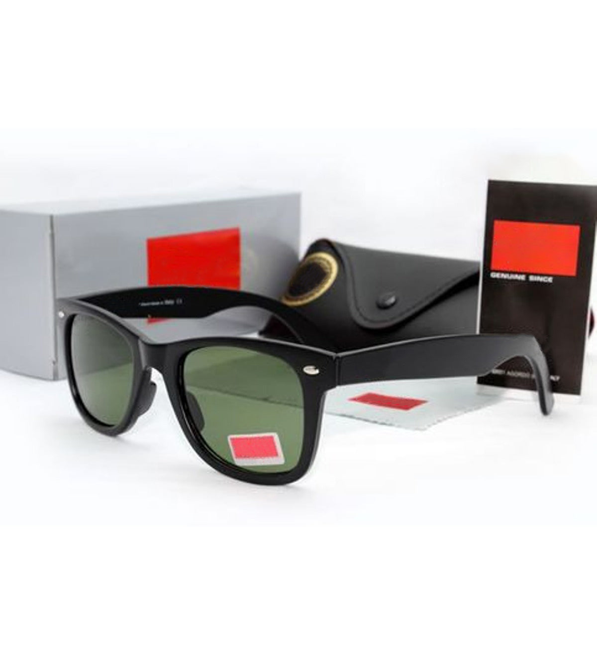 Green Fangpo Square Sunglasses (SUN-RN-2140-GRN1BLK-P) SWASTIK CREATIONS The Trend Point