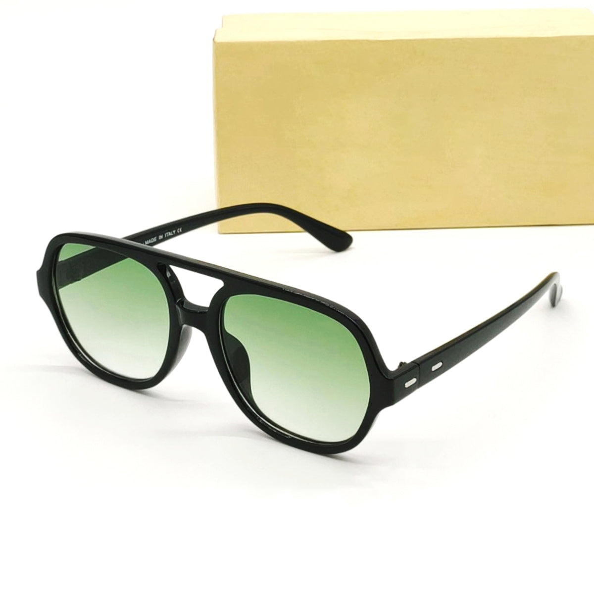 Green GTA Square Sunglasses (SUN-GC-3340-GRN2BLK)