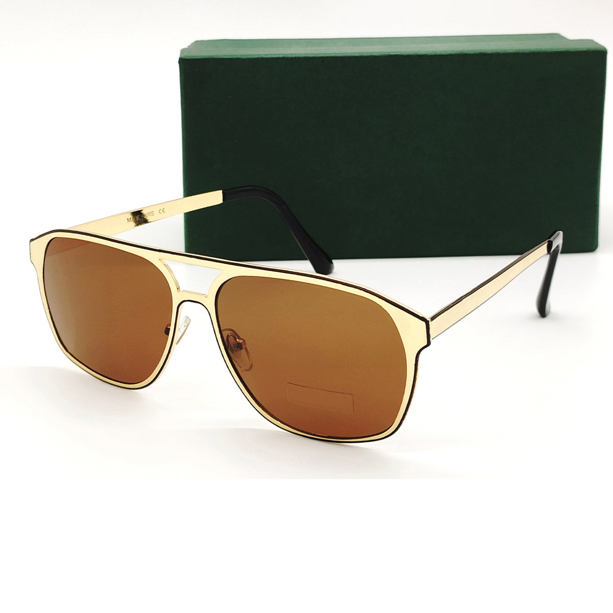 Brown MECH BEASTS Square Sunglasses (SUN-LC-0144-BRN1GLD)