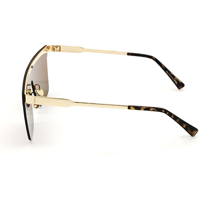 Brown Roma Square Sunglasses (SUN-LV-0909-BRN1GLD-LEOPARD)