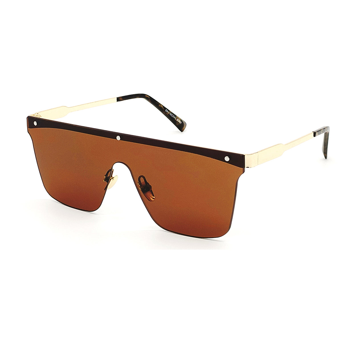 Brown Roma Square Sunglasses (SUN-LV-0909-BRN1GLD-LEOPARD) SWASTIK CREATIONS The Trend Point