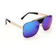 Blue SELTOS Square Sunglasses (SUN-LV-5996-BLU3GLD)