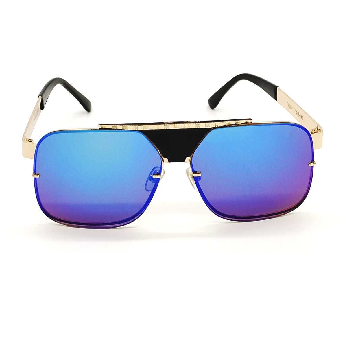 Blue SELTOS Square Sunglasses (SUN-LV-5996-BLU3GLD) SWASTIK CREATIONS The Trend Point