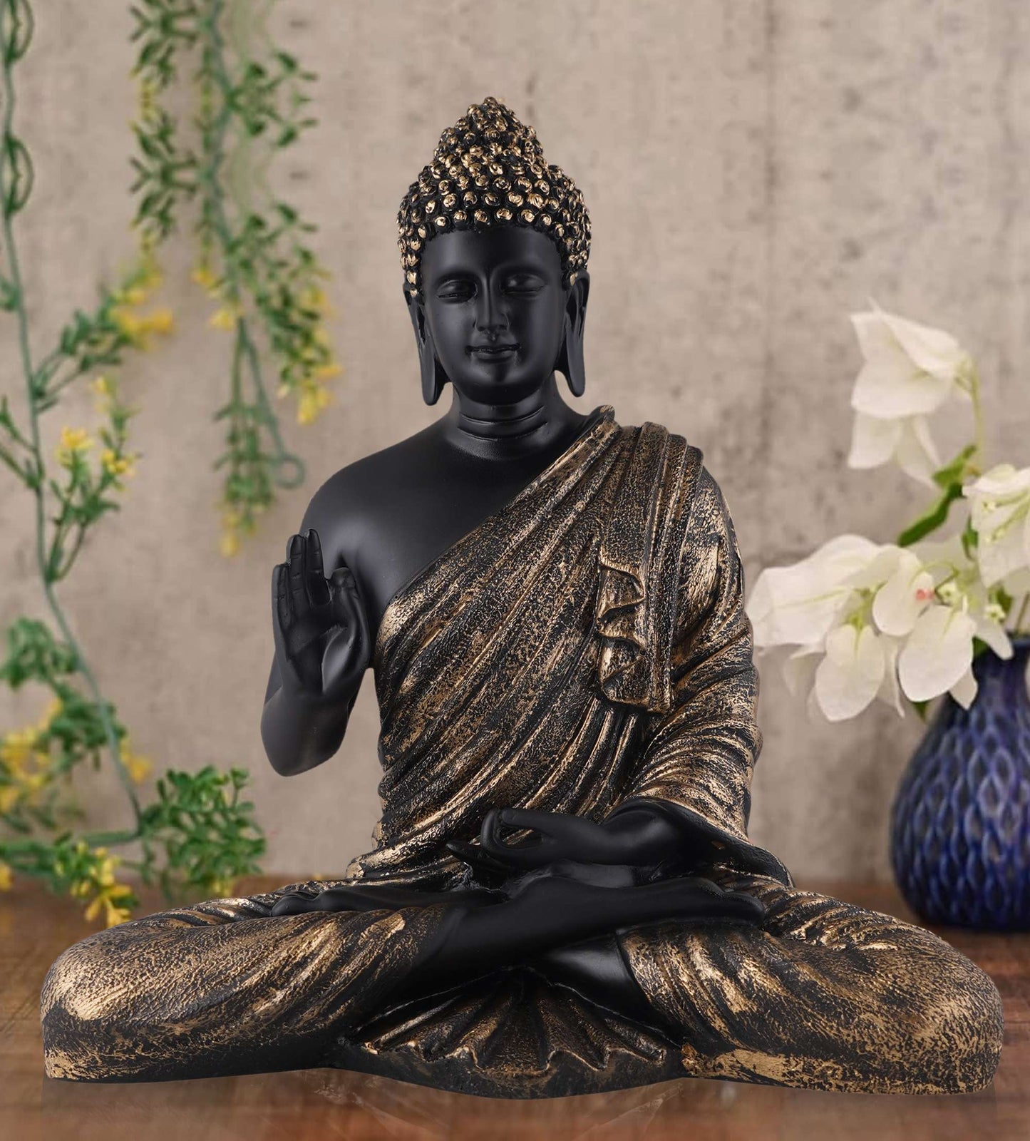 Swastik Trend Point Gautam Buddha Statue Showpiece Idol Figurine for Feng Sui, Vastu, Home Decor, Office, Diwali, Gifting, Living Room, Bedroom, Study Table -8 SWASTIK CREATIONS The Trend Point