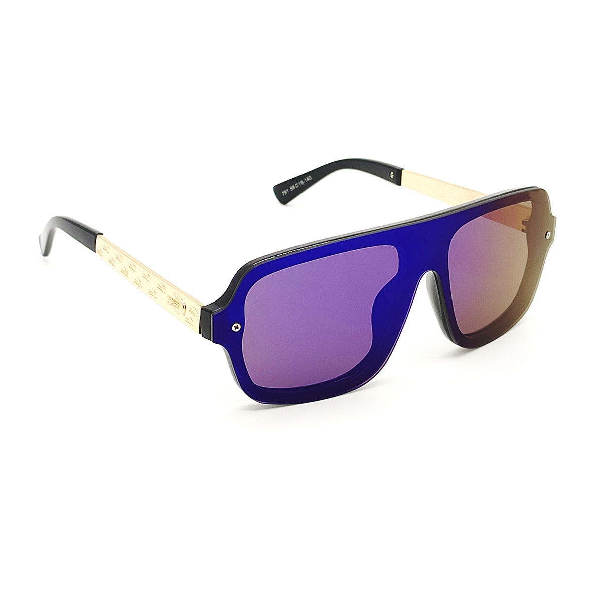 Blue HONEST Square Sunglasses (SUN-LC-0791-BLU3GLD) - SWASTIK CREATIONS The Trend Point SWASTIK CREATIONS The Trend Point