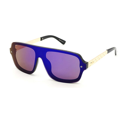 Blue HONEST Square Sunglasses (SUN-LC-0791-BLU3GLD) - SWASTIK CREATIONS The Trend Point