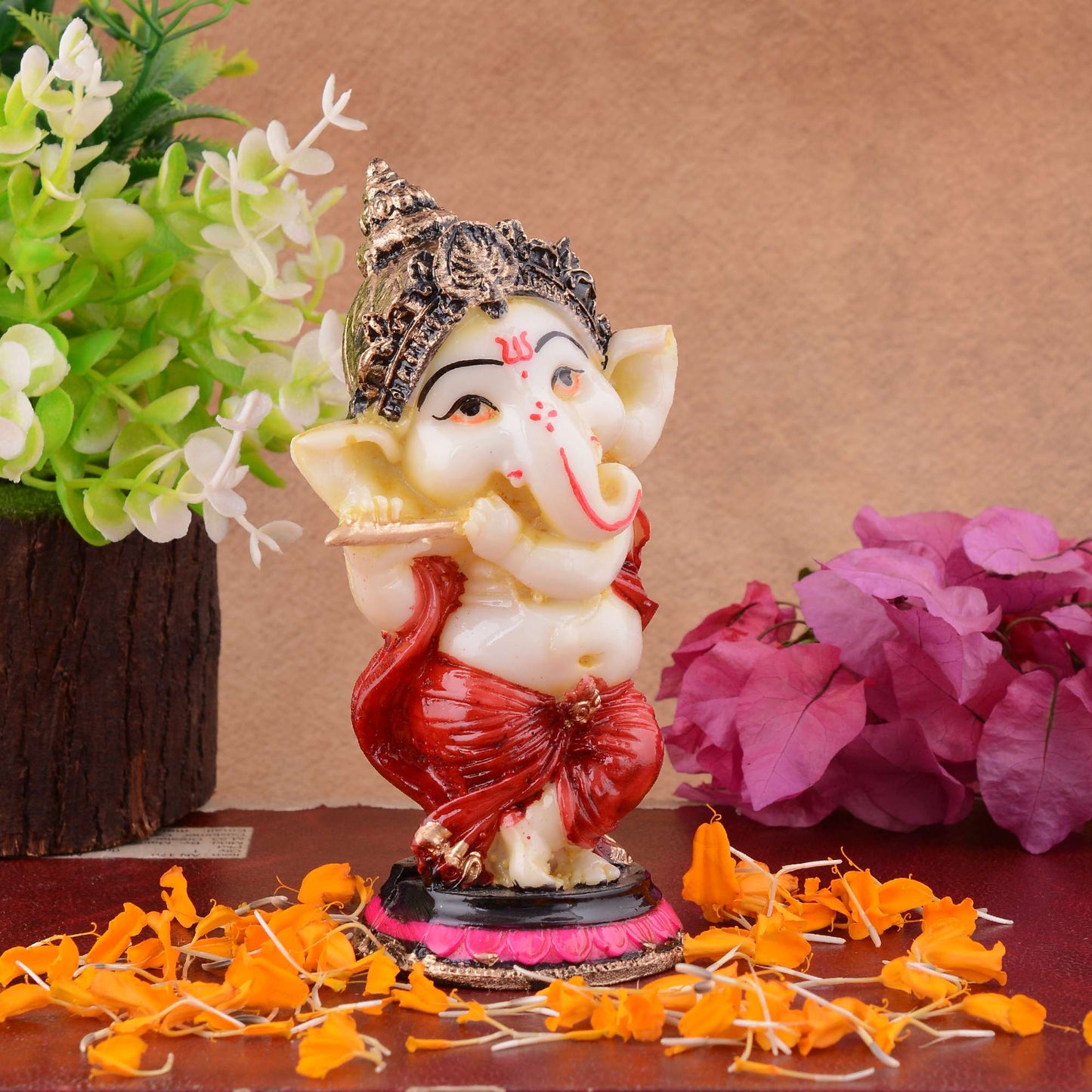 Swastik Trend Point Ganesha Statue  Idol Shriganesh Bhagwan Murti / Home, Office Decor / Car Dashboard Ganpati / Lord Vinayaka Statue God of Luck & Success Sculpture / Gift Items -08 SWASTIK CREATIONS The Trend Point