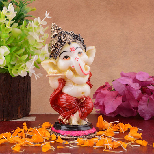 Swastik Trend Point Ganesha Statue  Idol Shriganesh Bhagwan Murti / Home, Office Decor / Car Dashboard Ganpati / Lord Vinayaka Statue God of Luck & Success Sculpture / Gift Items -08