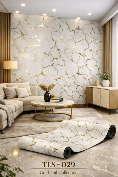 Gold Foil UV Marble Sheets (size 10 x 4 Feet) TLS029
