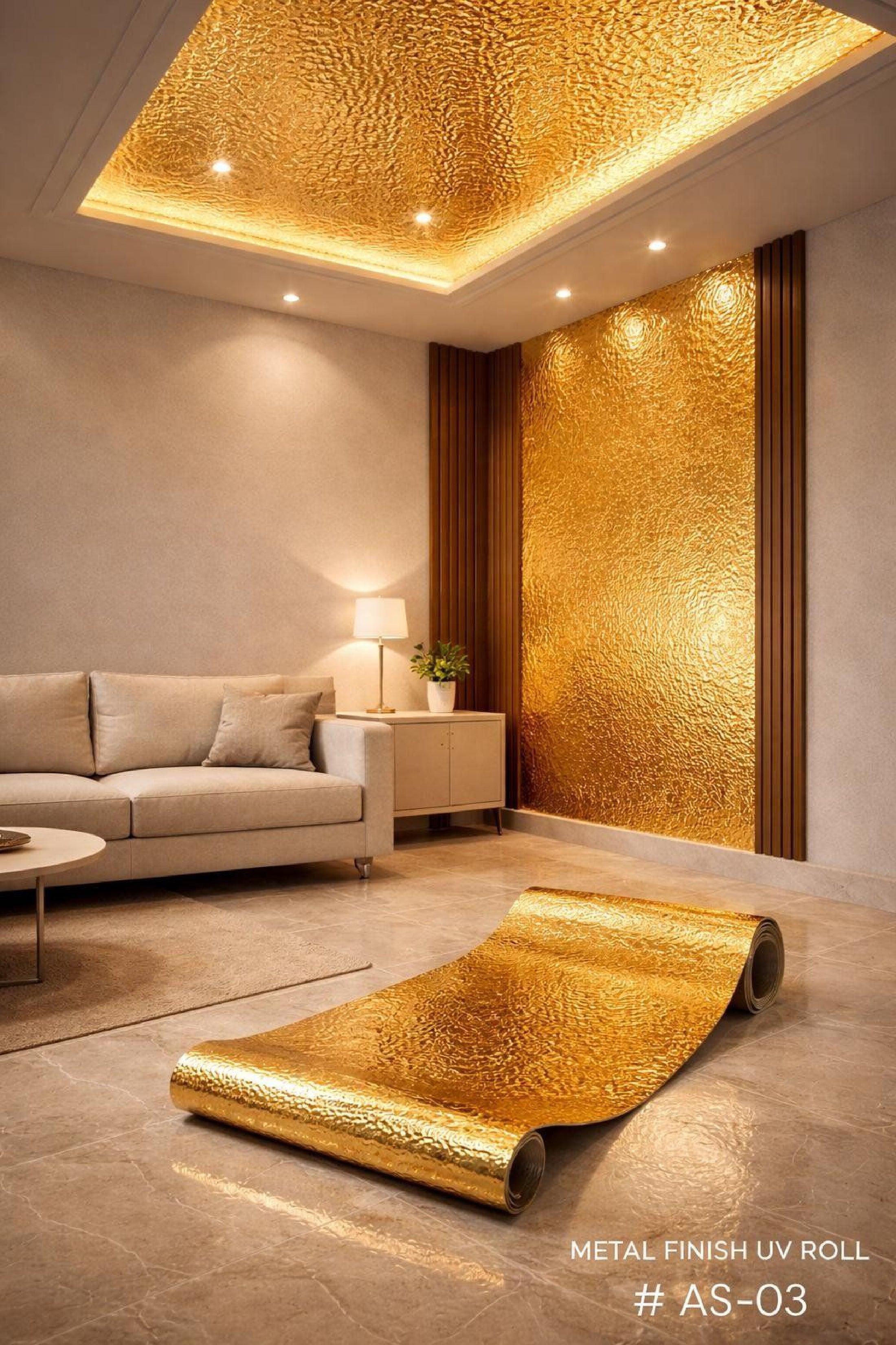 Self-adhesive UV Metal Sheets (size 4 Feet x 2.8 MTR) AS-03