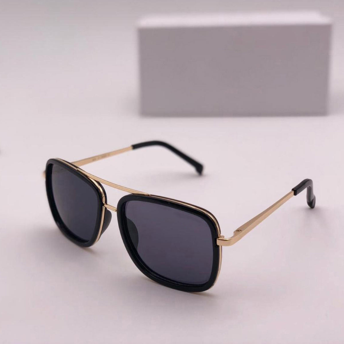 Black HUMBLEE Square Sunglasses (SUN-LC-0652-BLK1GLD-LARGE) - SWASTIK CREATIONS The Trend Point SWASTIK CREATIONS The Trend Point