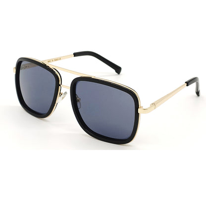 Black HUMBLEE Square Sunglasses (SUN-LC-0652-BLK1GLD-LARGE) - SWASTIK CREATIONS The Trend Point