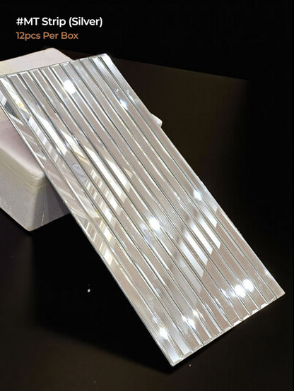 Self adhesive Mosaic Fluted Mirror Panel (BOX OF 12PCS) (Size 12x24 inches)