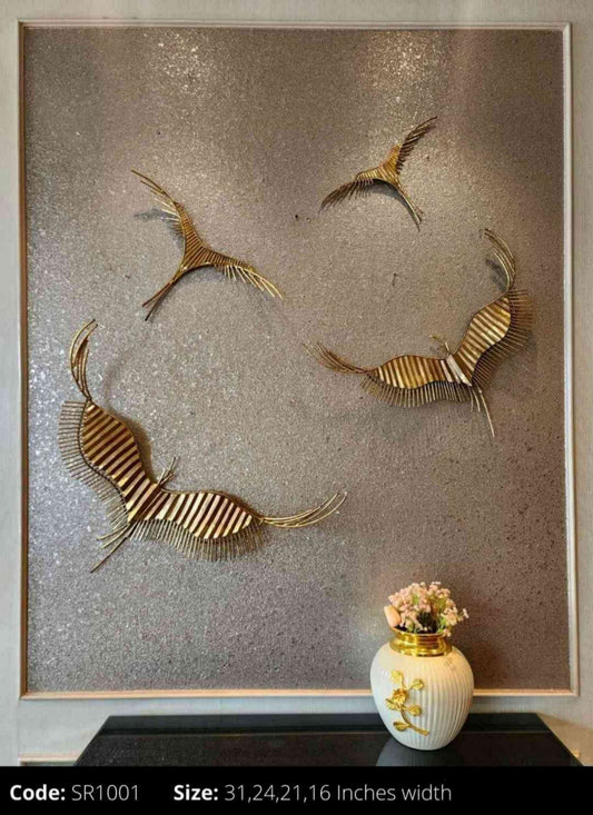 4 Metal Birds Wall Art (SR1001)