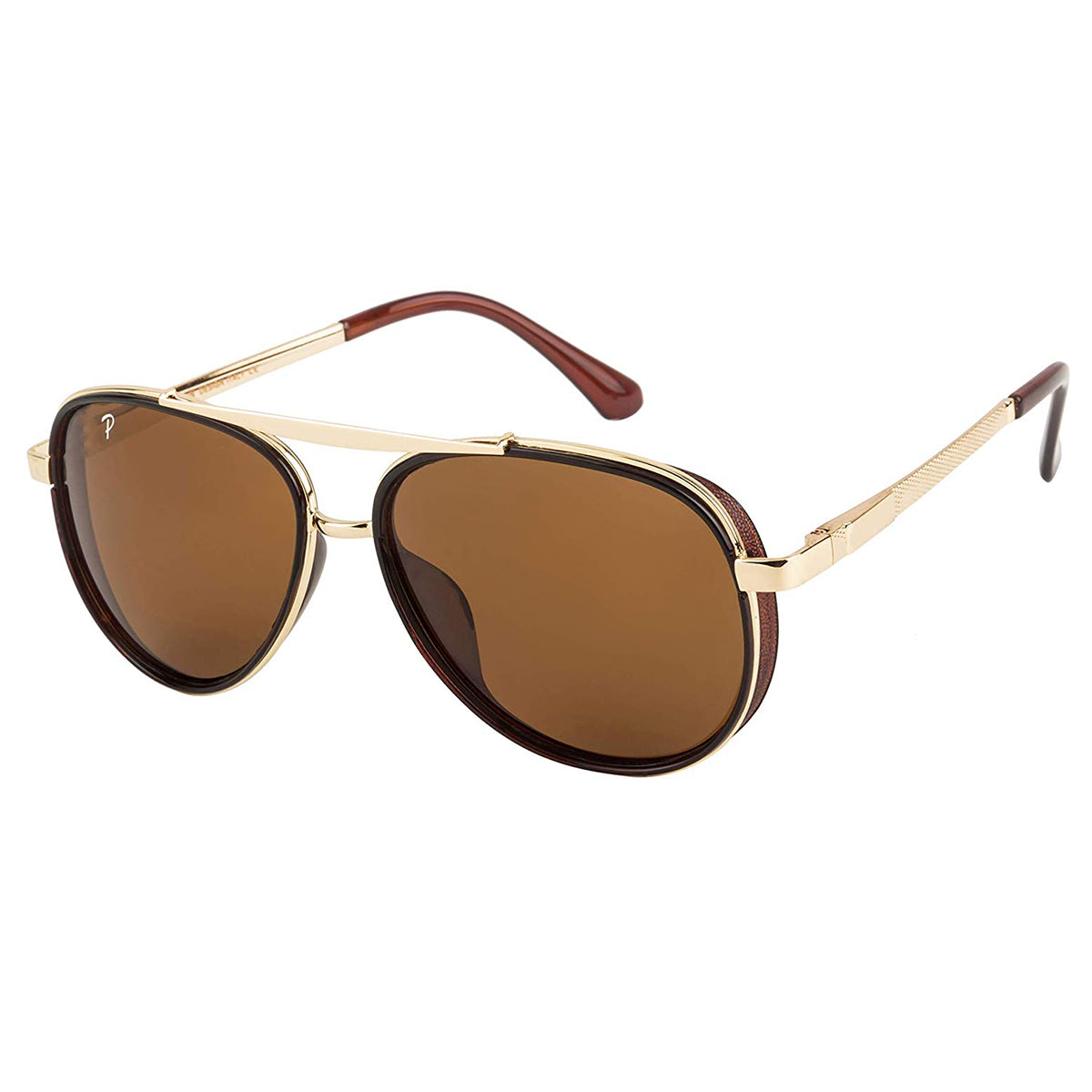 Frogurist 4414 Aviator Sunglasses (SUN-RN-4414-BRN1GLD-M) SWASTIK CREATIONS The Trend Point