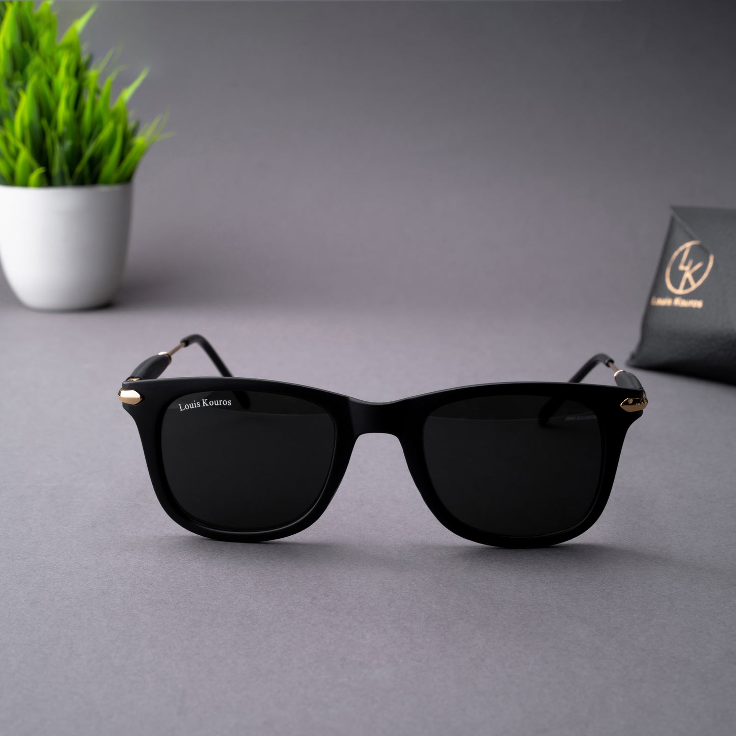 Black Buloster Square Sunglasses (SUN-LK-2148-BLK1GLD-M) - SWASTIK CREATIONS The Trend Point SWASTIK CREATIONS The Trend Point