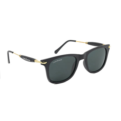 Black Buloster Square Sunglasses (SUN-LK-2148-BLK1GLD-M) - SWASTIK CREATIONS The Trend Point