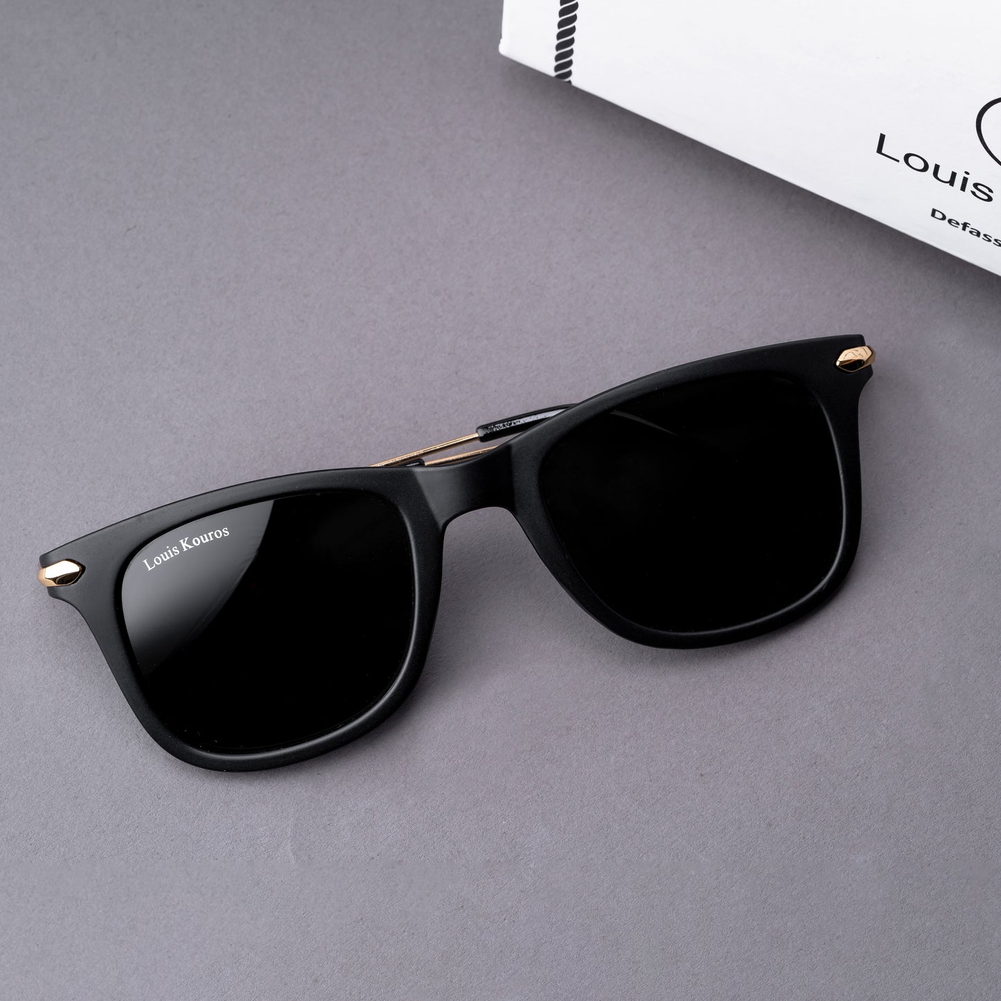 Black Buloster Square Sunglasses (SUN-LK-2148-BLK1GLD-M) - SWASTIK CREATIONS The Trend Point SWASTIK CREATIONS The Trend Point