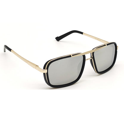 LEGEND 4413 Square Sunglasses (SUN-RN-4413-SIL3GLD-P)