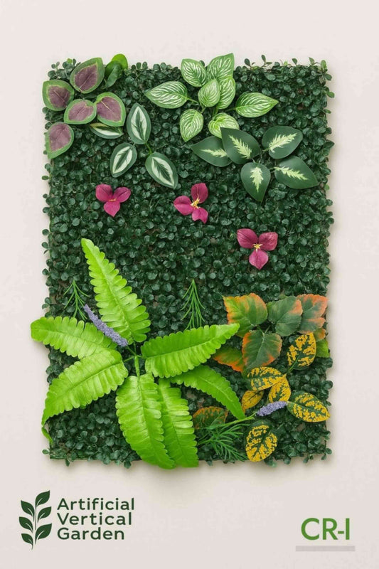 CR-I Artificial Grass Vertical Garden Sheet (Pack of 10pcs) (Size 16 x 24 Inches)