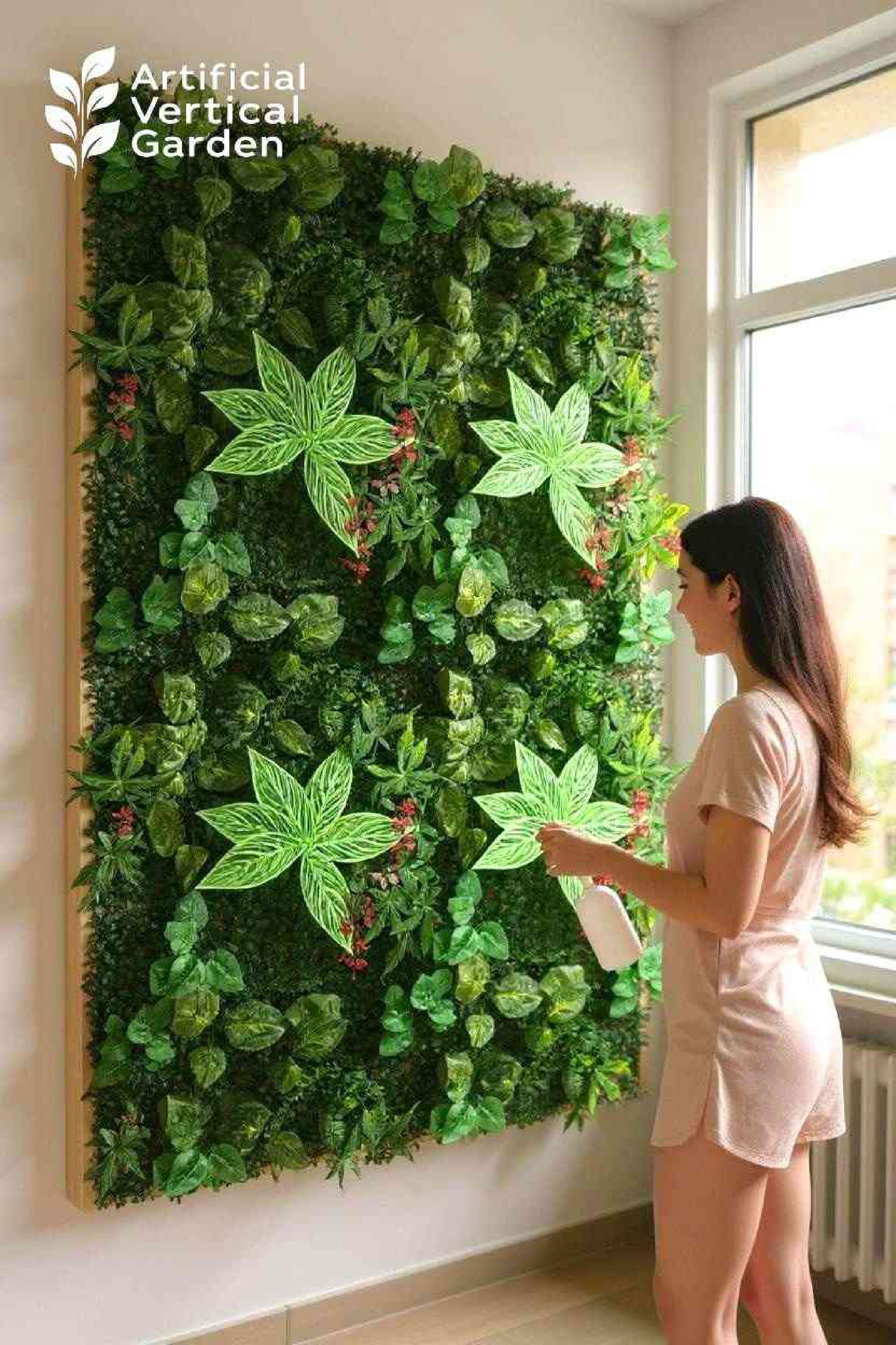 CR-K Artificial Grass Vertical Garden Sheet (Pack of 10pcs) (Size 16 x 24 Inches)