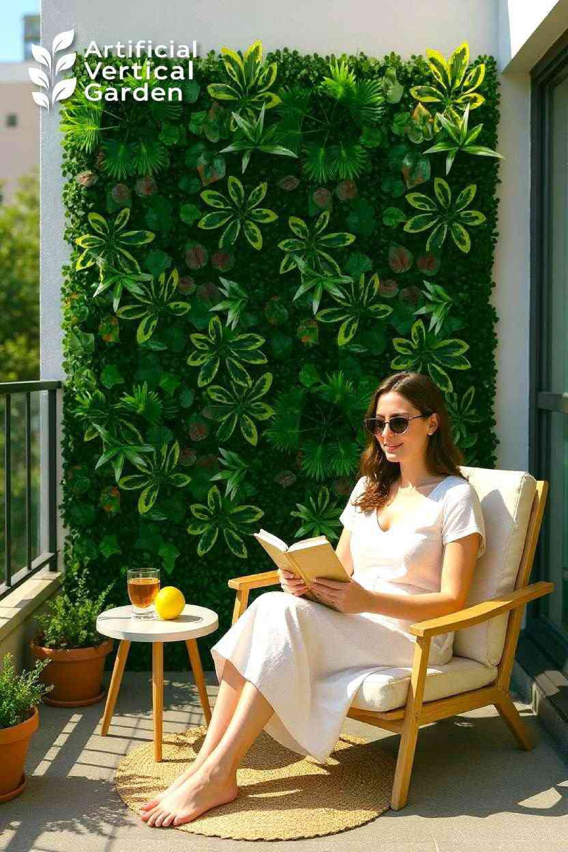 CR-D Artificial Grass Vertical Garden Sheet (Pack of 10pcs) (Size 16 x 24 Inches)