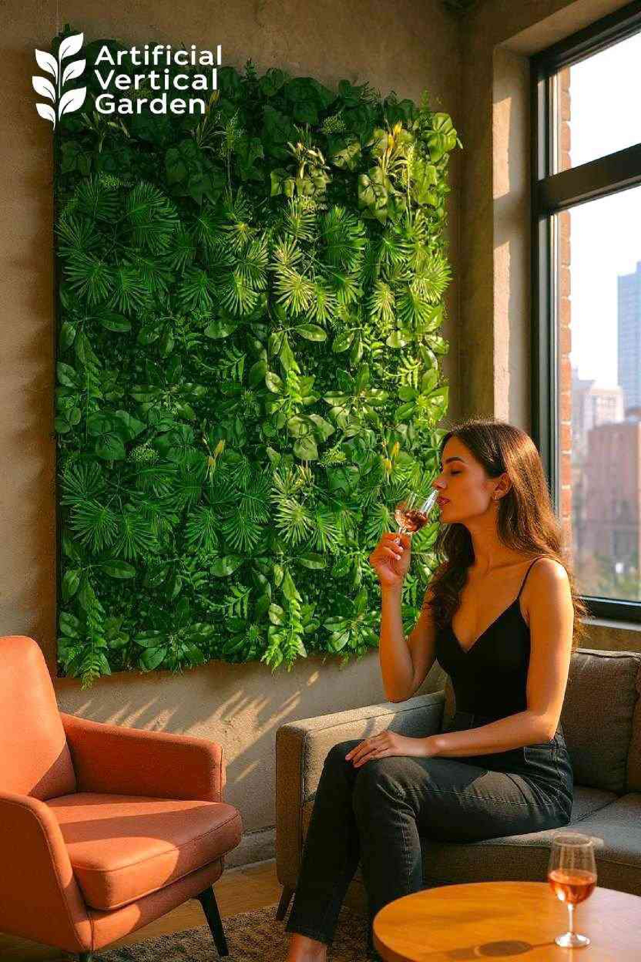 CR-M Artificial Grass Vertical Garden Sheet (Min 10pcs) (Size 16 x 24 Inches)