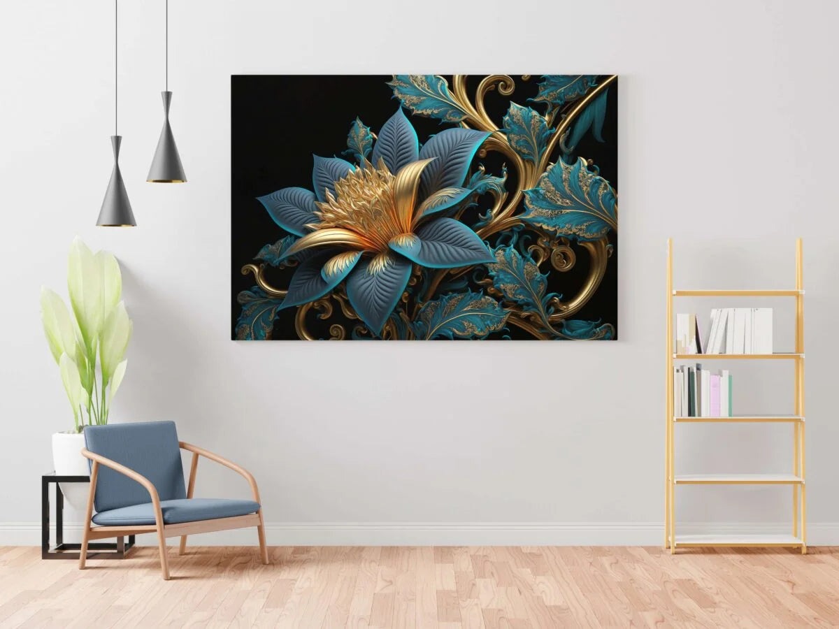 CH-FLW-LDP31 Flower Canvas Paintings For Wall Decoration For Living Room Bedroom Home Office & Hotels SWASTIK CREATIONS The Trend Point