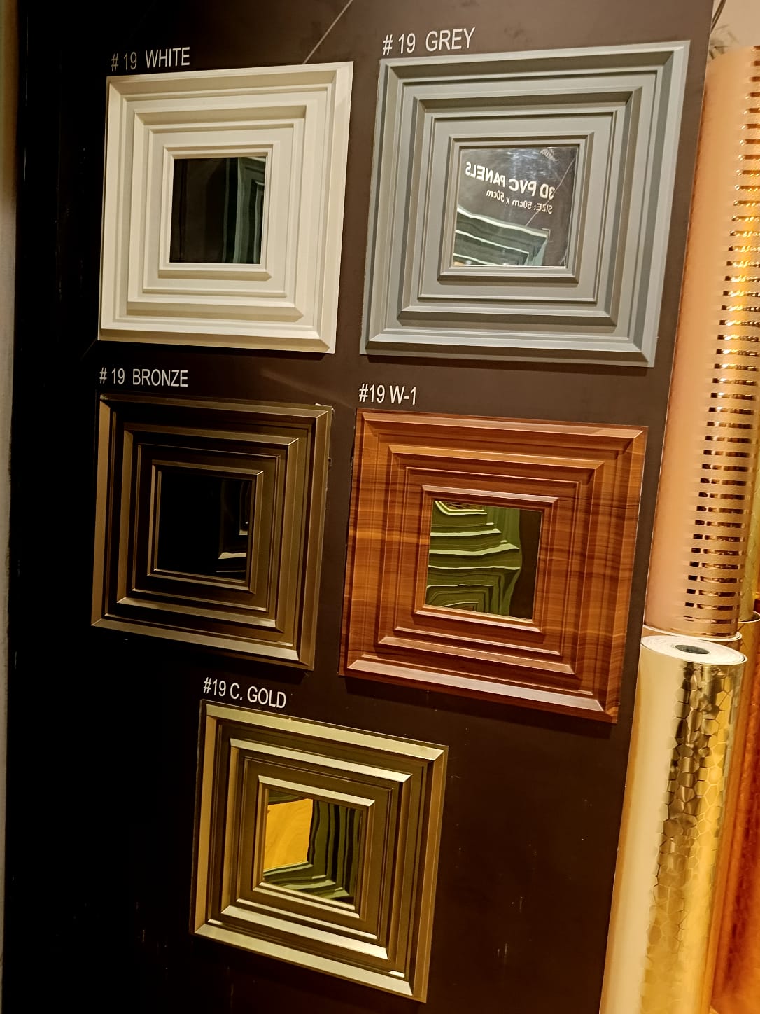 #19 Vault - Vault 3D PVC Mirror Panel - 6 colors option - (Size 50*50cm) - Min 10Pcs
