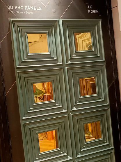 #19 Vault - Vault 3D PVC Mirror Panel - 6 colors option - (Size 50*50cm) - Min 10Pcs