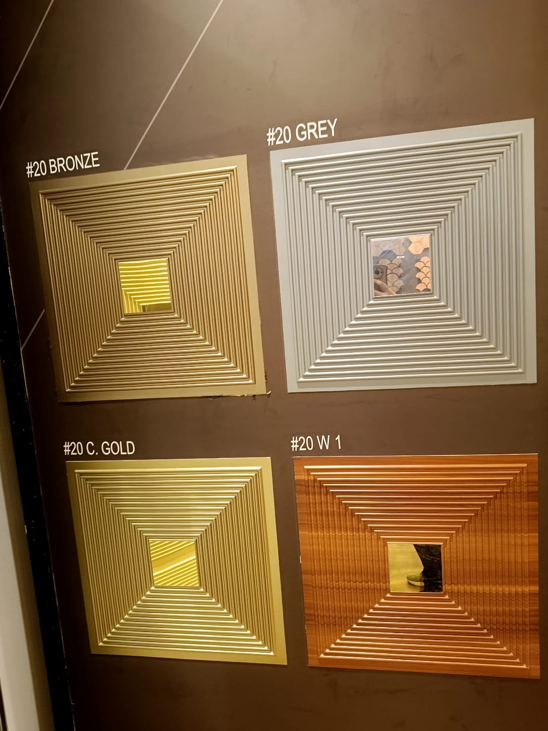 #20 Enigma 3D PVC Mirror Panel - 3 colors option - (Size 50*50cm) - Min 10Pcs