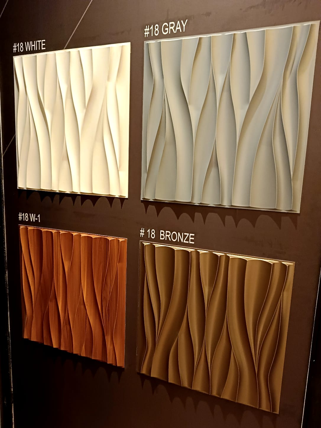 #18 Torrent 3D PVC Panel - 4 colors options - (Size 50*50cm) - Min 10Pcs