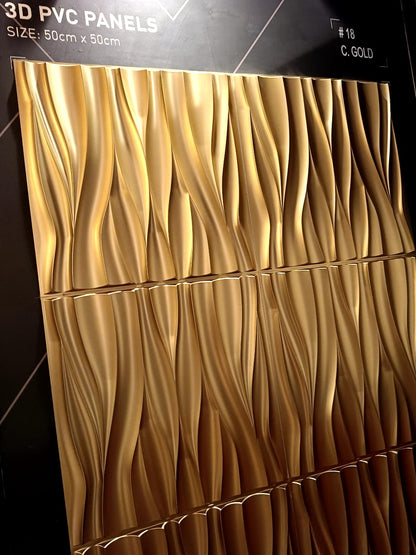#18 Torrent 3D PVC Panel - 4 colors options - (Size 50*50cm) - Min 10Pcs