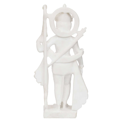 White Marble Standing Ram Ji murti for Pooja Room Standing Hindu Lord Ram ji Statue for Home Temple Idol Murti Best for Gift (NMB-MRM1) - SWASTIK CREATIONS The Trend Point