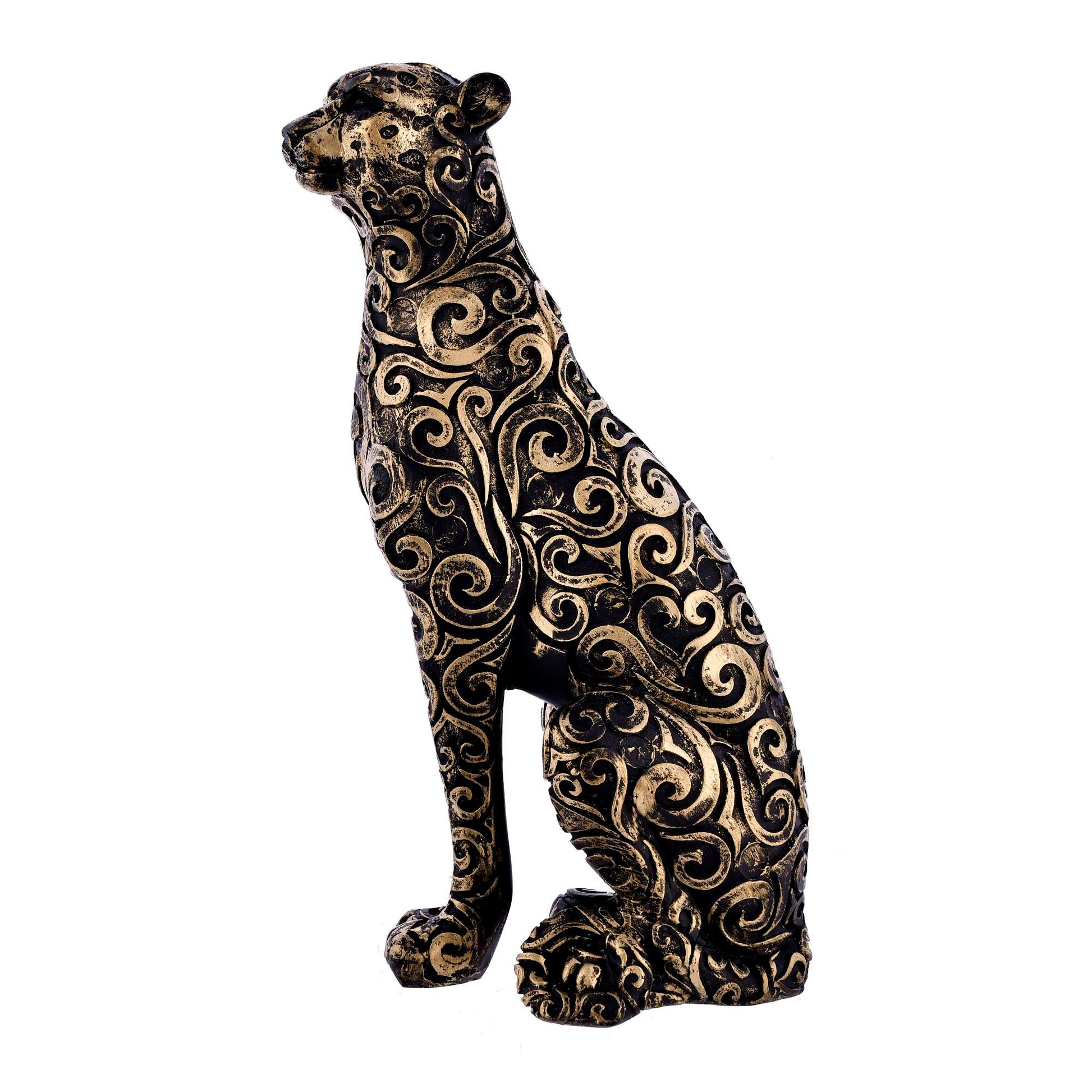 Swastik Trend Point Sitting Panther Showpiece Statue for Home Decor Living Room 12cm*12cm*29cm