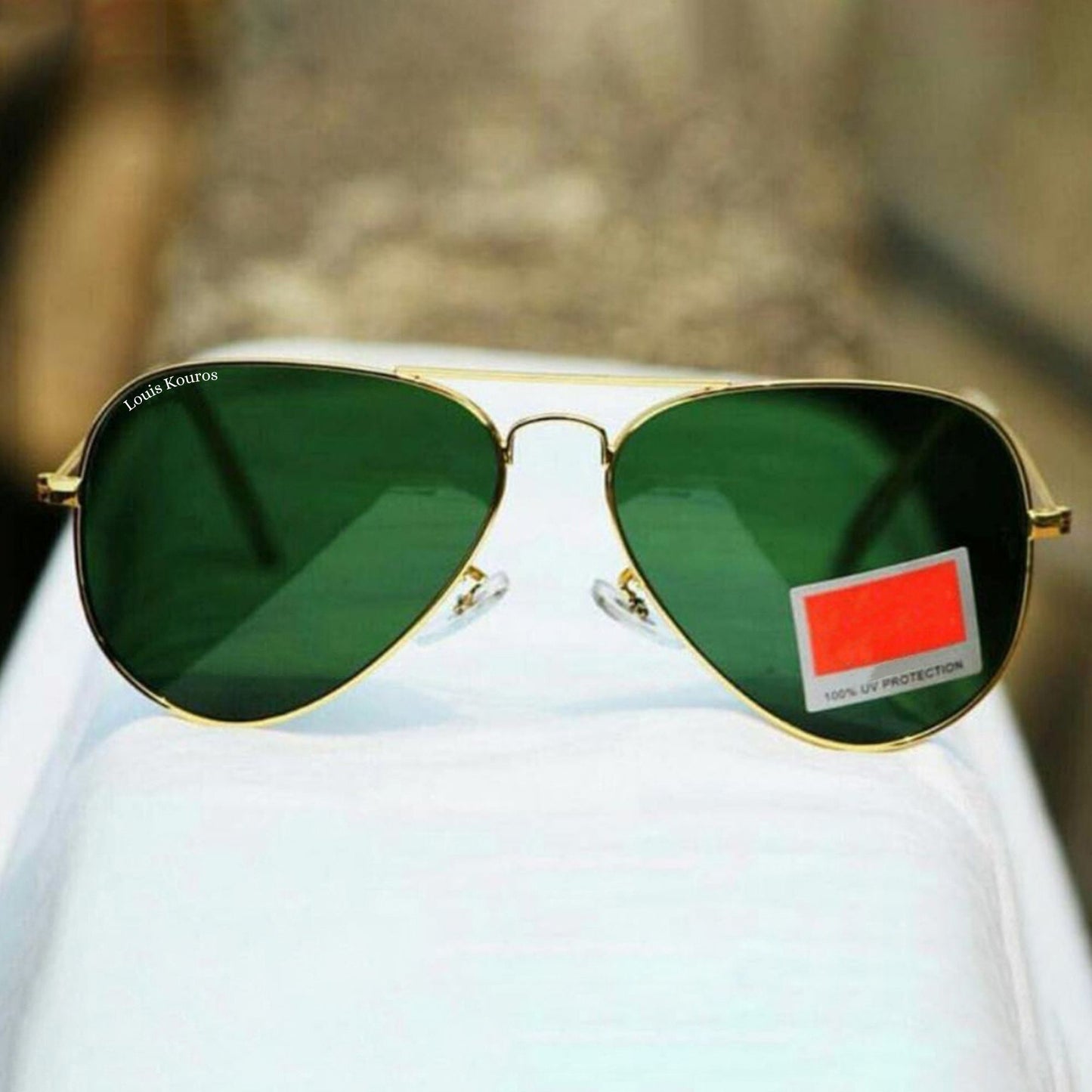 Purosangue 3026 Aviator Sunglasses (SUN-LK-3026-GRN1GLD-M-A) SWASTIK CREATIONS The Trend Point