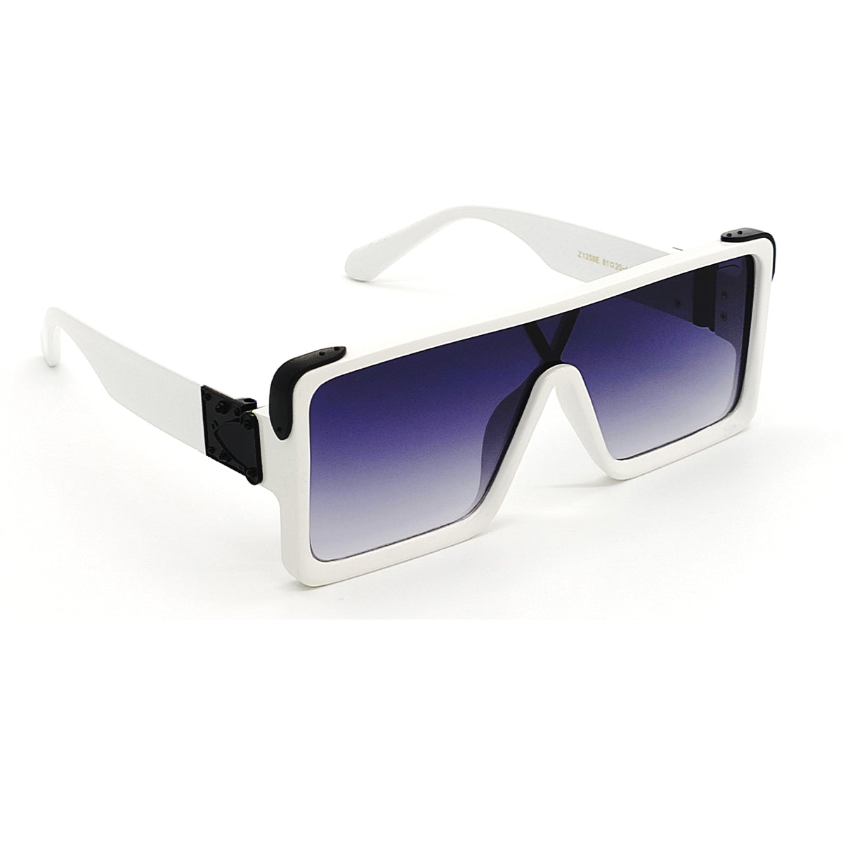 Black Manchester Square Sunglasses (SUN-LV-1258-BLK2BLK-WHITE) SWASTIK CREATIONS The Trend Point