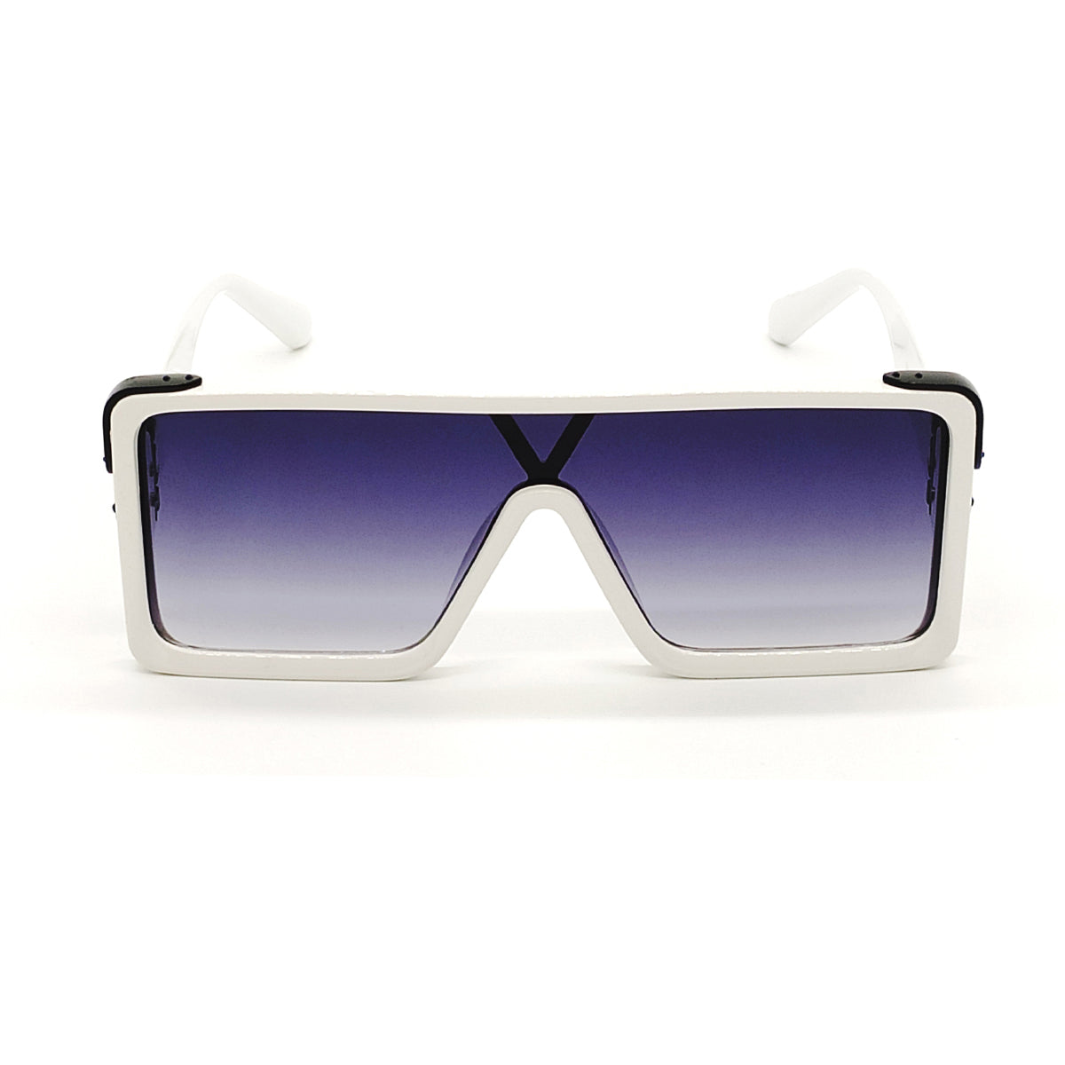 Black Manchester Square Sunglasses (SUN-LV-1258-BLK2BLK-WHITE) SWASTIK CREATIONS The Trend Point