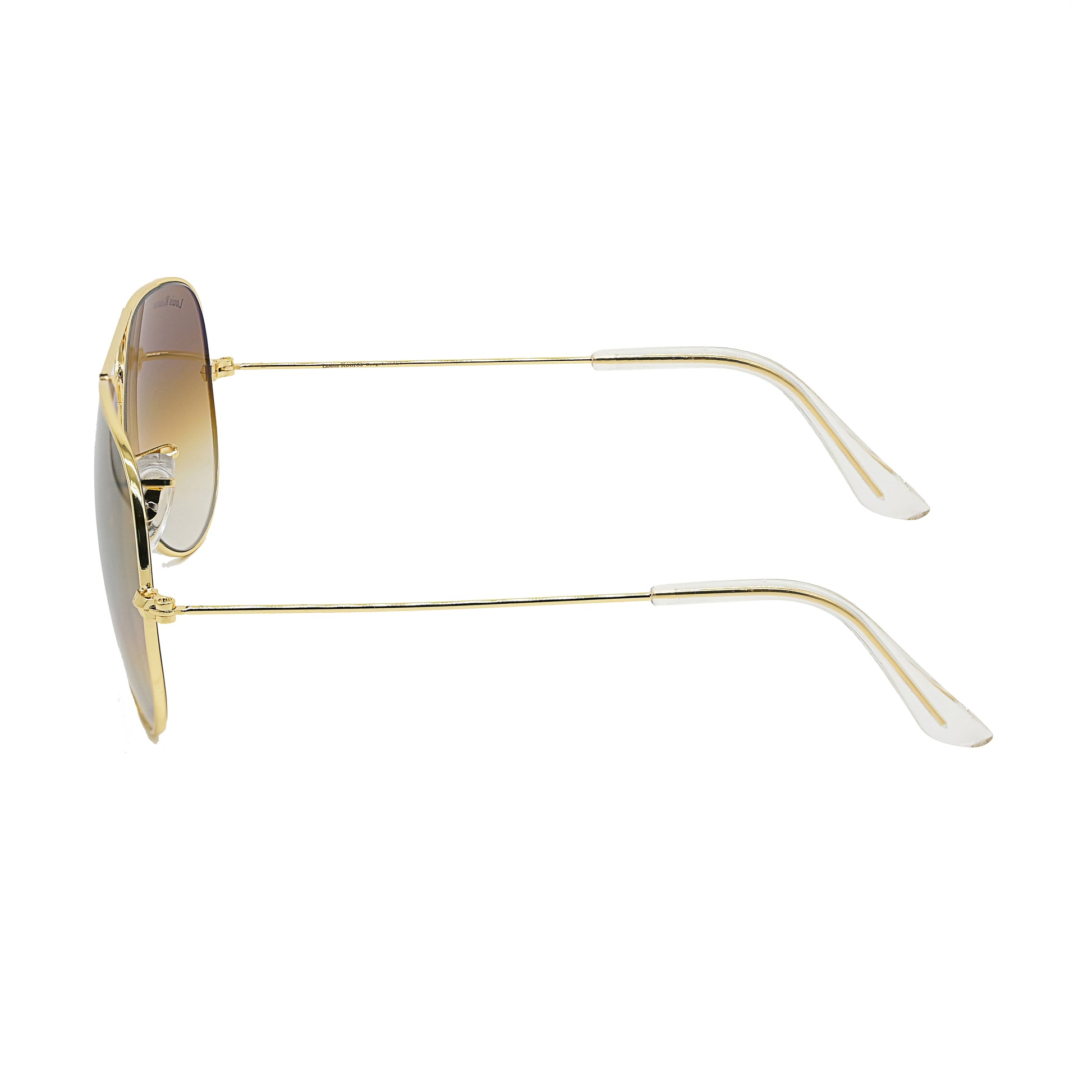 Brown Armstoner Aviator Sunglasses (SUN-LK-3026-BRN2GLD-M)