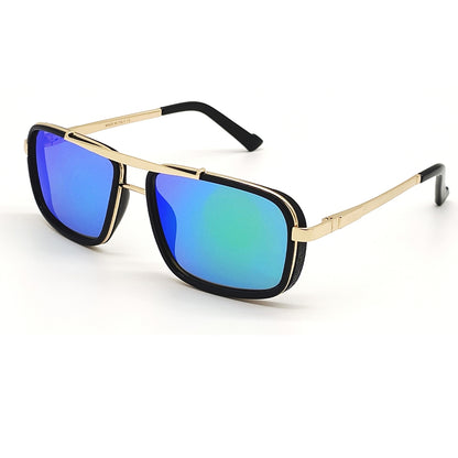 LEGEND 4413 Square Sunglasses (SUN-RN-4413-AQG3GLD-P)