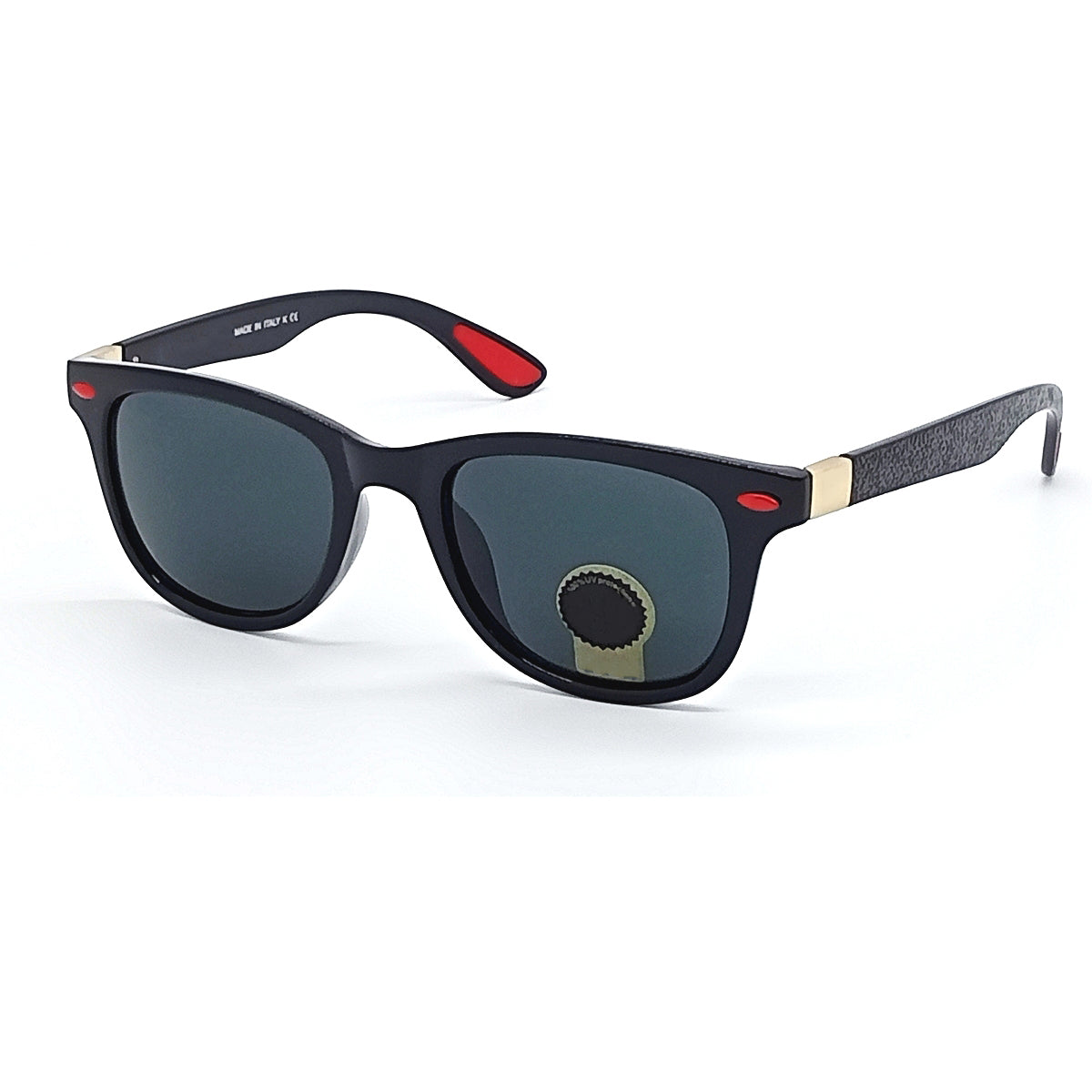 Black VENOM Square Sunglasses (SUN-RN-4195-BLK1GLD-M) SWASTIK CREATIONS The Trend Point