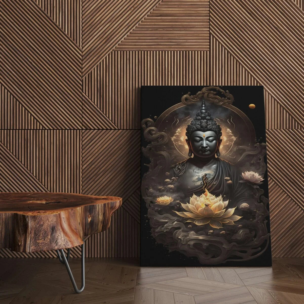 CH-BD4 Buddha Canvas Paintings For Wall Decoration For Living Room Bedroom Home Office & Hotels SWASTIK CREATIONS The Trend Point