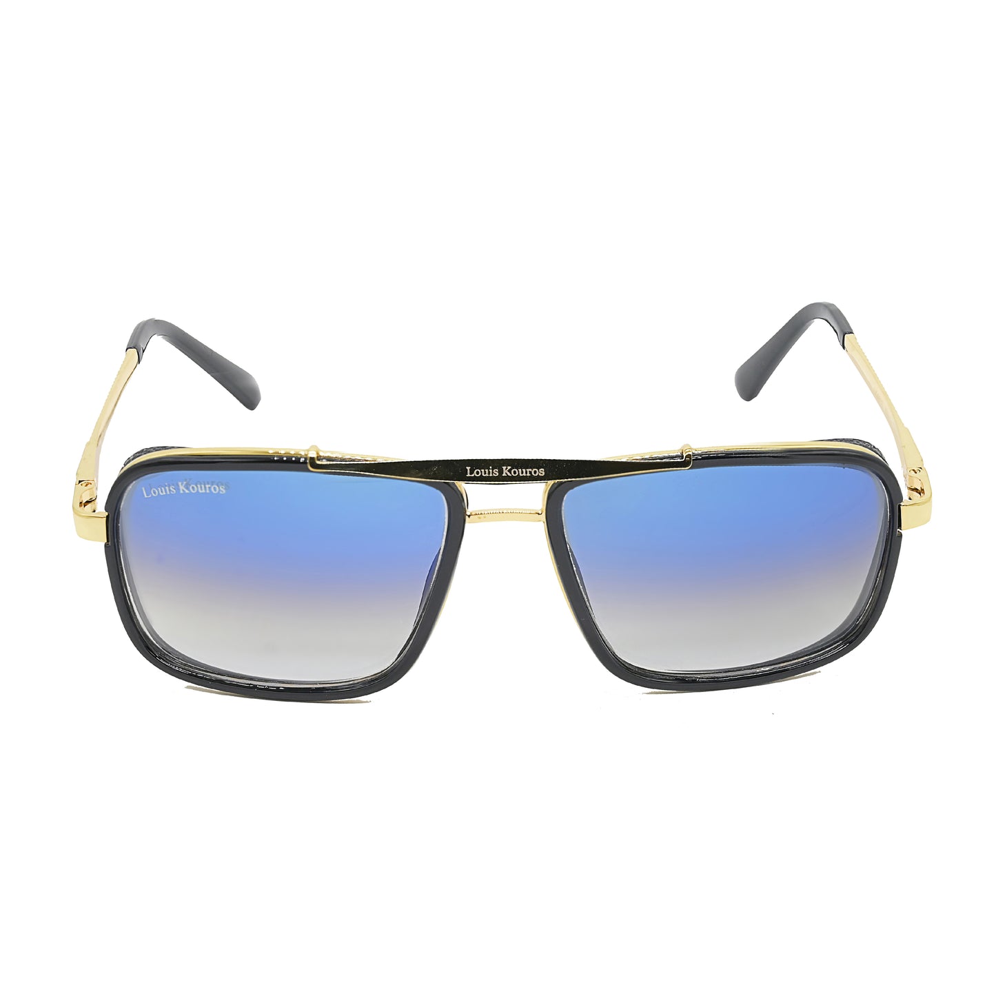 Blue Cayenne Square Sunglasses (SUN-LK-4413-BLU2GLD-M) SWASTIK CREATIONS The Trend Point